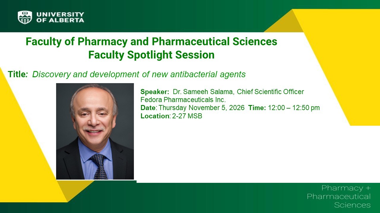 University of Alberta Faculty Spotlight Session, Dr. Sameeh Salama, November 5, 2026